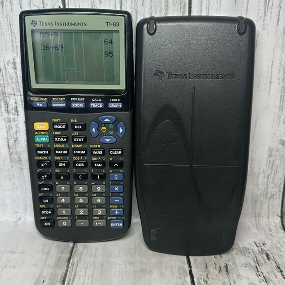 Texas Instruments TI-83 Graphing Calculator T1-83 W/ Cover Tested READ - Picture 1 of 9